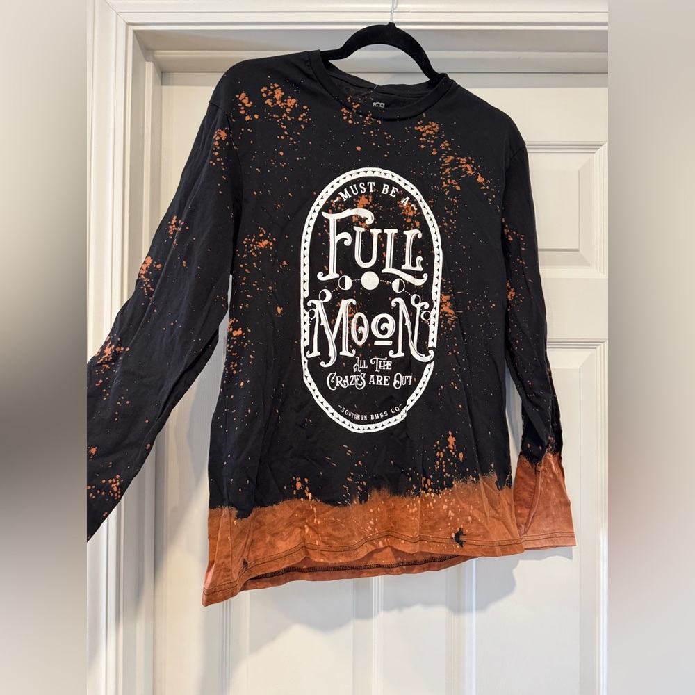 Haloween Long Sleeve Shirt - Black and Orange